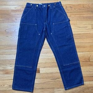 Vintage Carhartt 36x30 Double Knee Logger Dungaree Pants Suspender Buttons